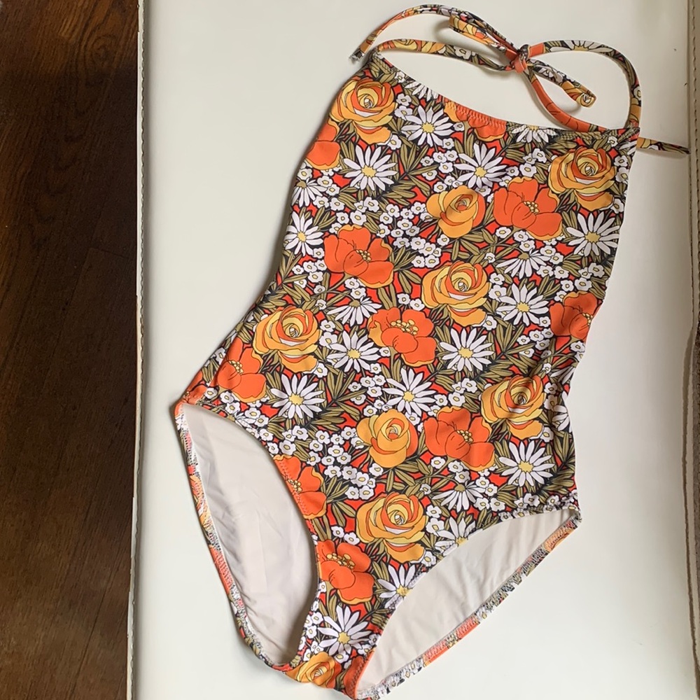 Solid and Striped 70’s style one piece